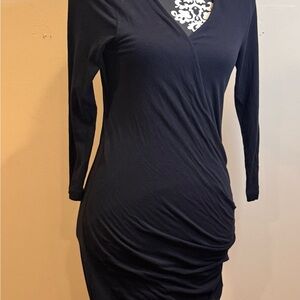 James Perse Black Long Sleeve Dress